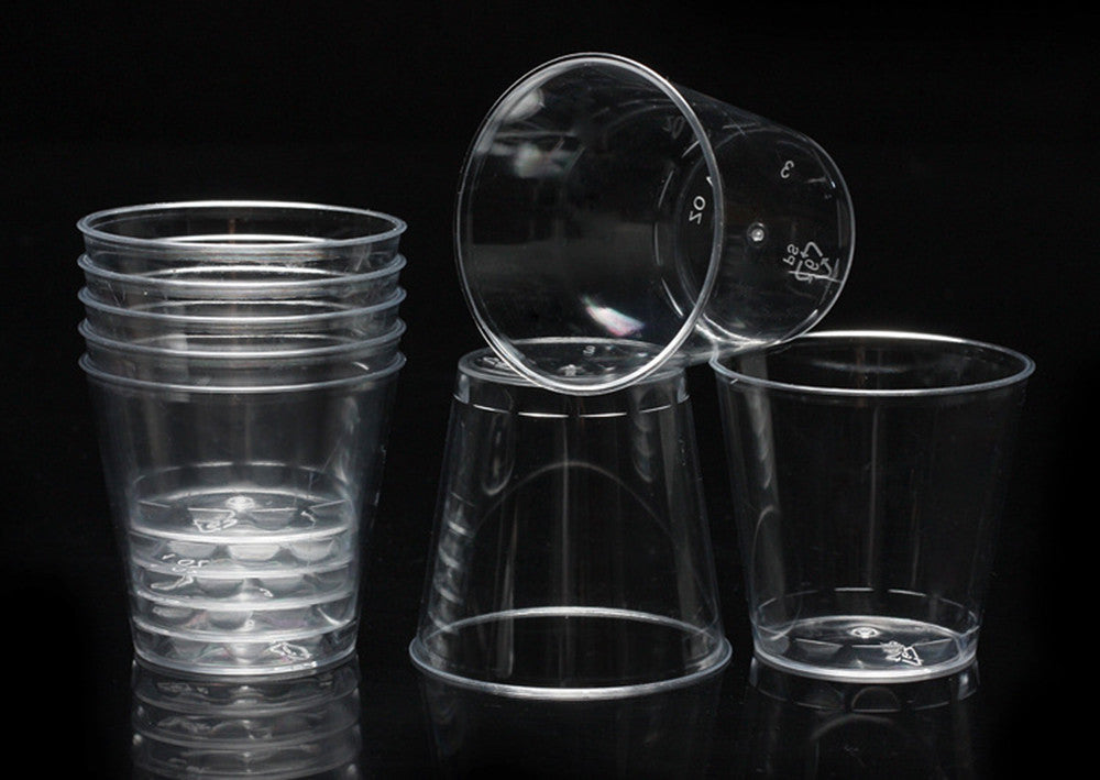 50 Pcs Clear Plastic Disposable Cups