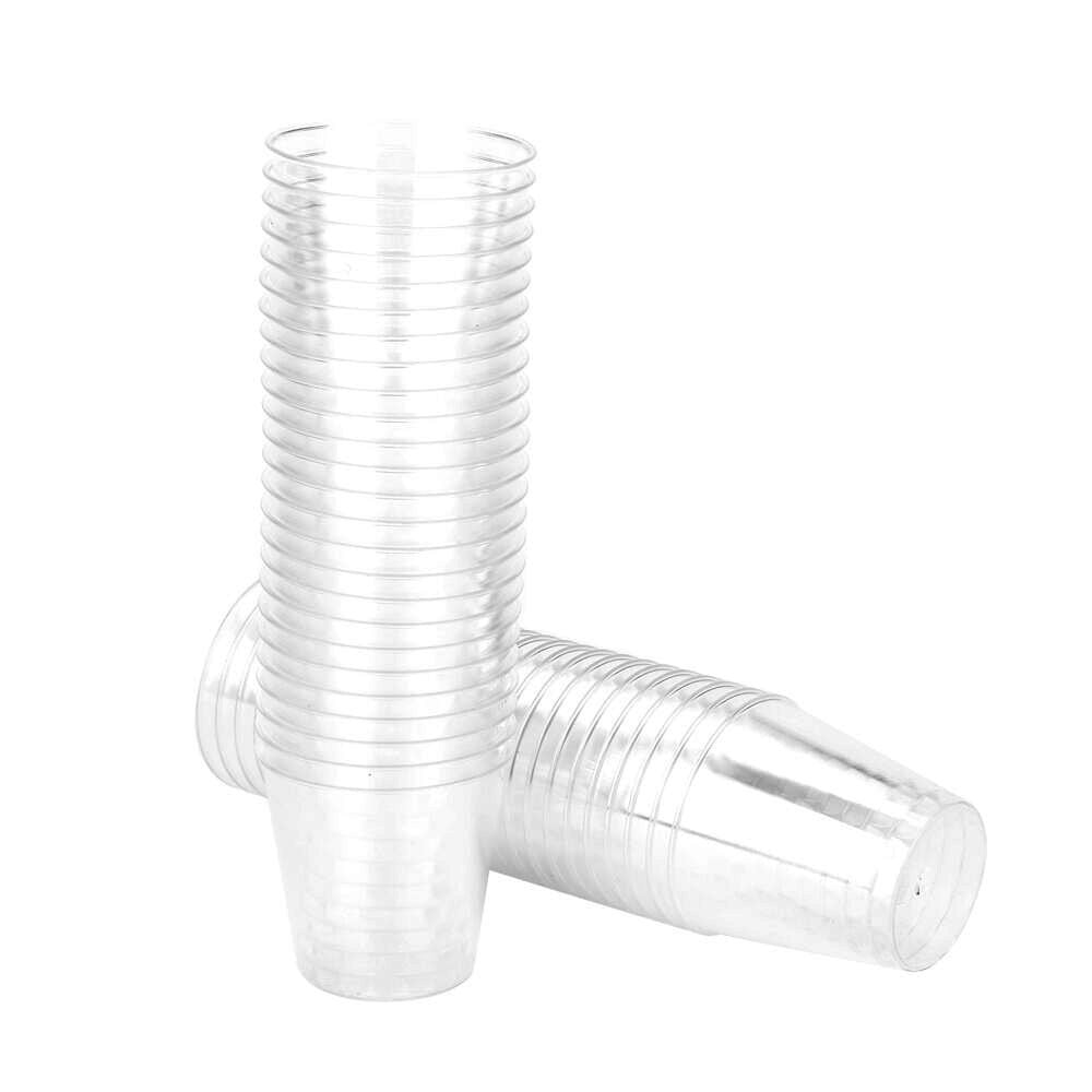 50 Pcs Clear Plastic Disposable Cups